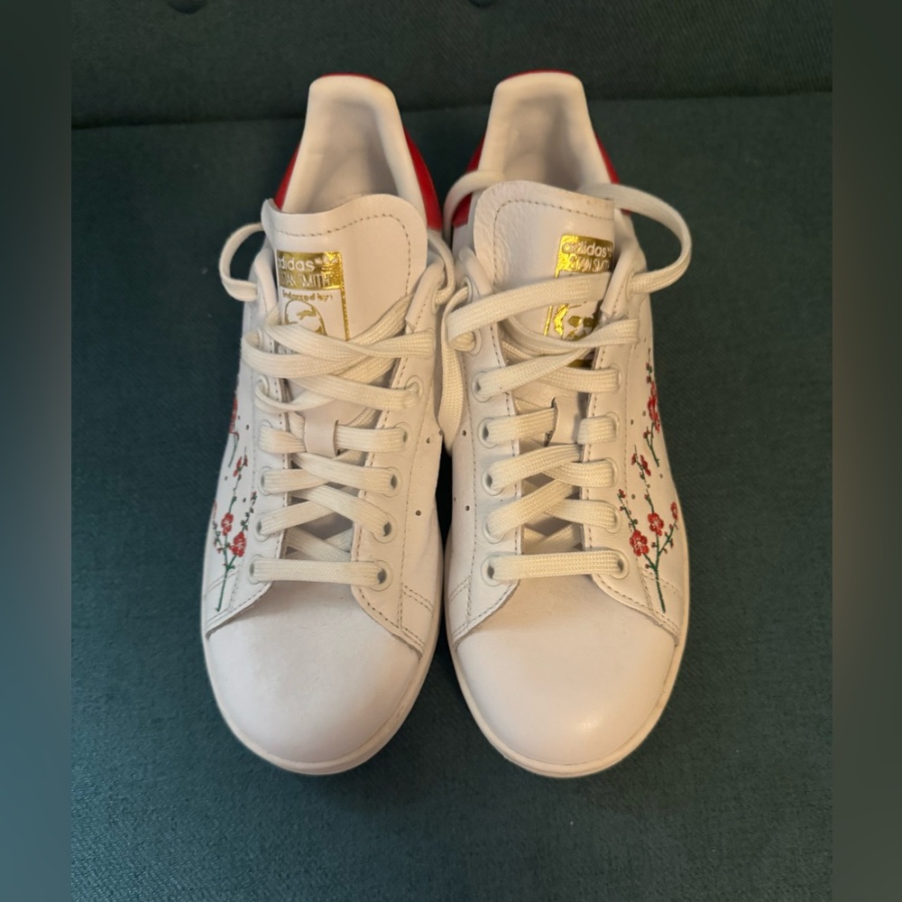 Adidas Cherry Blossom Sakura Stan Smith Sneakers 6.5 - Picture 5 of 14